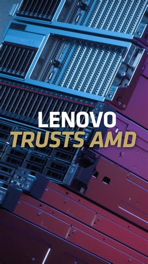 Modernizing data centers takes more than power. It takes partnership. @lenovo and AMD are pushing enterprise performance forward with trusted compute built for AI, hybrid cloud, and demanding workloads, giving customers the scale and speed the digital economy requires to drive business transformation. Visit the link in our bio to see how the most trusted companies trust AMD. #TogetherWeAdvance