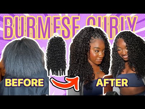 Natural Miracle Knots FEED IN METHOD for NO DAMAGE ft. IseeHair Burmese Curly 