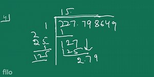 What is that number which when multiplied by itself gives 227.7... | Filo
