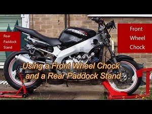 Using Front Wheel Chock with a Rear Paddock Stand