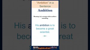 Ambition meaning ambition in a Sentence Most common words in English shorts