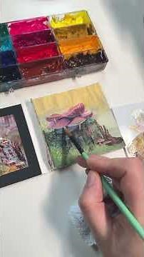How I paint mushrooms with gouache