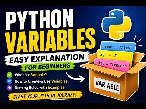 Python Variables Explained for Beginners | Learn Variables in Python (2026) 🐍