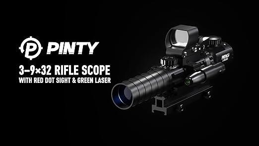 Pinty Rifle Scope 3-9x32 Rangefinder Illuminated Scope