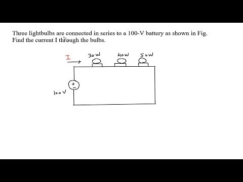 Three lightbulbs are connected in series to a 100 V battery as shown in Fig | Circuit Analysis
