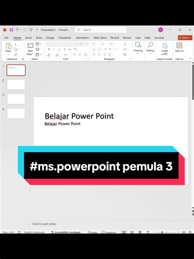 belajar microsoft power point bagi pemula 3. memasukan gambar #belajar #microsoft #powerpoint #ppg #guru