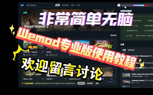 《WEmod专业版》修改器使用教程