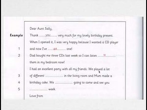 Flyers 6 Test 3 part 7 reading and writing