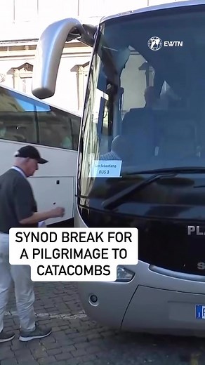 🎥HIGHLIGHTS | Today, Synod participants take a break to explore the ancient Catacombs of San Sebastiano, San Calisto, and Santa Domitilla, where Popes, martyrs, and Christians from the 3rd-4th century rest.... #Synod2023 #synod #vatican #rome #pilgrimage #catacombs | EWTN Vatican