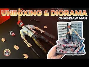 Denji VS Bat Devil City Diorama for SHFiguarts Chainsaw Man | Speed Unboxing | ASMR | Chainsaw Man