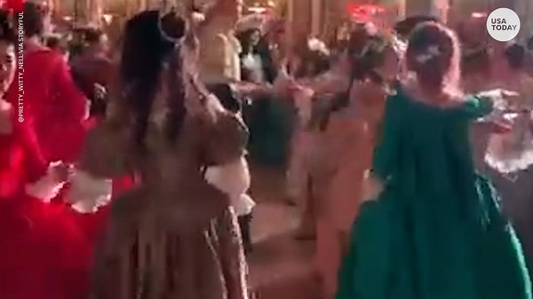 Partygoers show out in stunning 18th-century costumes for annual French ball