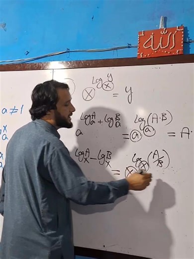 تشریح قوانین لوگاریتم توسط انجینیر صمیدآغا دانش کوهستانی صنوف نوشروع ما را از دست ندهید. آدرس:مرکز کاپیسا بازار ده باباعلی داخل پادشاه مارکیت | اکادمی ژرف اندیشان دانش