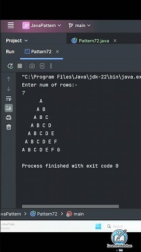 👉 Java Pattern Program ⭐ | Star Pattern Logic Explained Step by Step #coding #learnwithrehan #java
