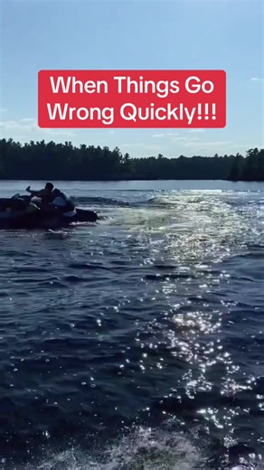 Complete fail when you flip your Sea doo over, never have your steering cranked full and going in tight circles 😆#fail #funnyvideos #overboard