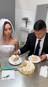 10M views · 57K reactions | Yummy Bride and Groom Eat Wedding Cake!  | Simulated Reality | Facebook