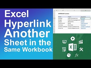 Excel hyperlink another sheet in the same Workbook