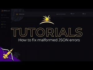 How to fix malformed JSON errors