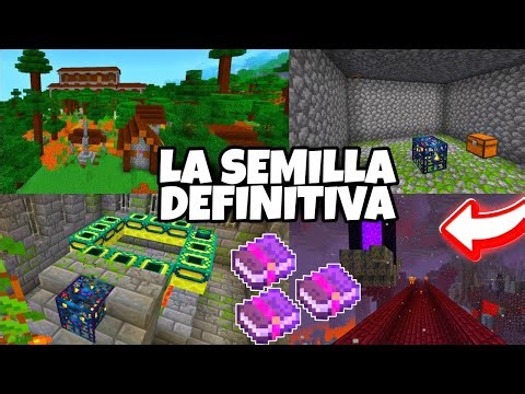🔥La MEJOR SEMILLA MINECRAFT BEDROCK 1.19!! (ALDEAS, MANSION, PORTAL AL END)