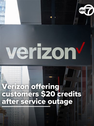 Following a major service outage that left thousands of Verizon customers without the ability to call or text for hours on Wednesday, the nation's largest wireless carrier announced it will give affected customers a $20 credit