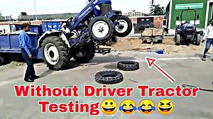 New Tractor Testing Time Without Driver😂😆💪💪👌👌 John Deere 5310 | New Holland 3630 Full Loaded Trolley Pulling | Tractor Sports