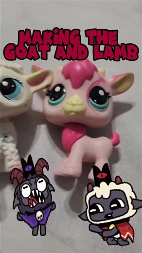 Lamb & Goat ❤️💜 #lps #lpscommunity #lpscustom #cultofthelamb #art #repaint #artist #sculpting #clay