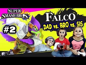 Dad Vs. Bro Vs. Sis w/ FALCO Foe Battle! Super Smash Bros Wii U Part 2