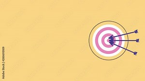 target arrows success animation video