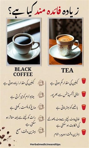 Tea VS Black Coffee | Best Choice? #tea #blackcoffee #nutritiontips
