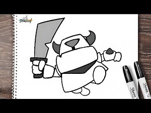 How to draw MINI PEKKA from Clash Royale step by step