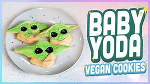 2.8K views · 94 reactions | Just in time for the new Star Wars and Holidays! The force is strong with this one. Baby Yoda gave me baby fever....so instead of putting a bun in the oven...I made baby Yoda sugar cookies! Oh yea... they are VEGAN! | Cupquake | Facebook