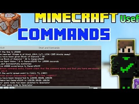 Minecraft All Command Explain In Hindi | How To Use Commands In Minecraft Pocket Edition/Bedrock