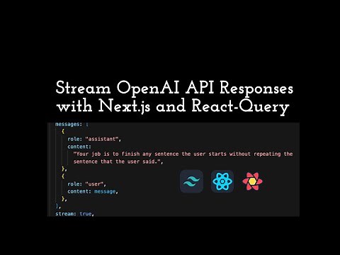 Easy Stream React Hook OpenAI API Responses with Next.js