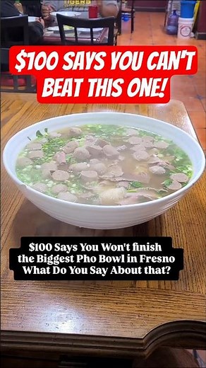 Biggest Pho in Fresno - Bet You Can't Finish This One #foodies