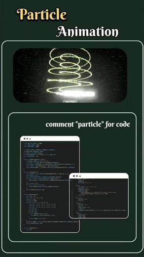 🔥Particle Animation Using HTML CSS & JS #code