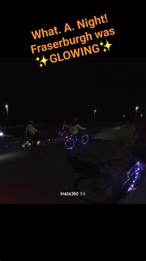 Absolutely buzzing after an incredible #GlowRide in Fraserburgh this evening, where we are calling for safer streets with Cycling UK 🧡 | The Aberdeenshire Bothy