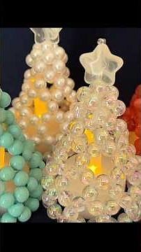 ダイソーのビーズで作る光るクリスマスツリー🎄 #bead #ハンドメイド #ハンドメイド #ビーズ #クリスマスツリー #diy