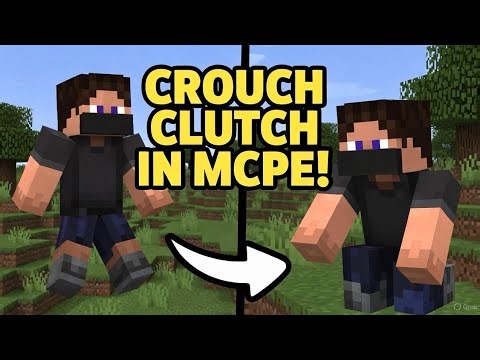How to do Crouch clutch in mcpe #mcpe #minecraft #crouchclutch