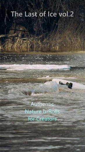 Relaxing River Water Sounds & Melting Ice | Spring Thaw Visual ASMR #nature #watersounds#slowmotion