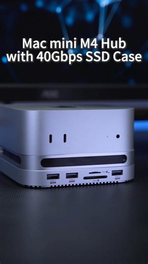 Hagibis_official | Hagibis Mac mini M4 Hub with 40Gbps M.2 NVME SSD Enclosure and Dustproof Stand 3in1 for Thunderbolt 3/4 #thunderbolt #dockingstation... | Instagram