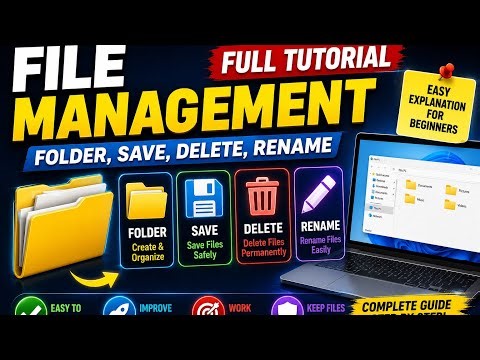 File Management Full Tutorial | Folder Save Delete Rename Explained