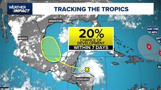Tracking the tropics: Monitoring Gulf system with low chance of development