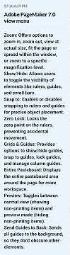 Adobe PageMaker 7.0 view menu