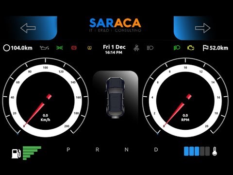 DIGITAL INSTRUMENT CLUSTER - Automotive Grade Linux (AGL) I SARACA I X1 Platform I Saraca Solutions