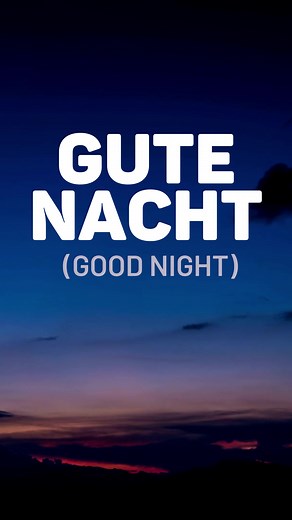 How to Say 'Good Night' in German