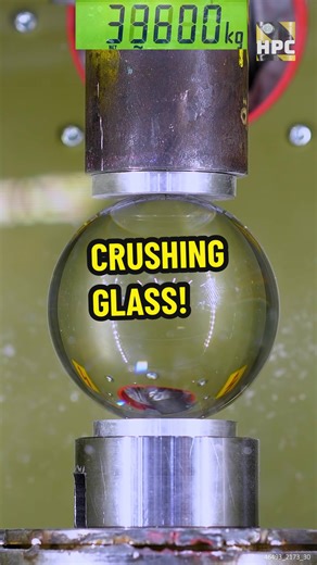 How Strong Is Glass? Crushing it with a Hydraulic Press