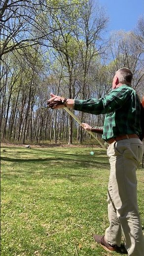 Hill style Longbow push/pull stringing and shooting
