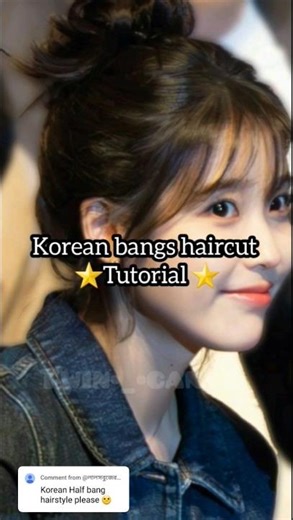 Korean bangs haircut tutorial at home#aestheic #fypシ゚viral