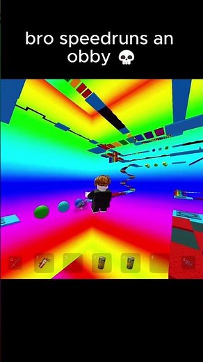 Why can't bro play the obby normally 😭