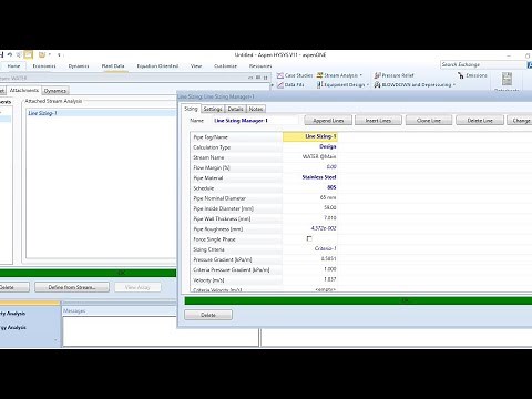 How to Size Pipelines using Aspen Hysys: Line Sizing with Aspen Hysys