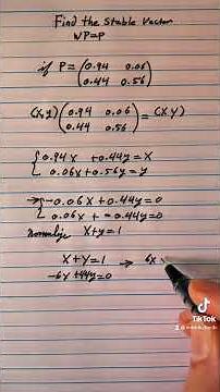 Find the Stable Vector